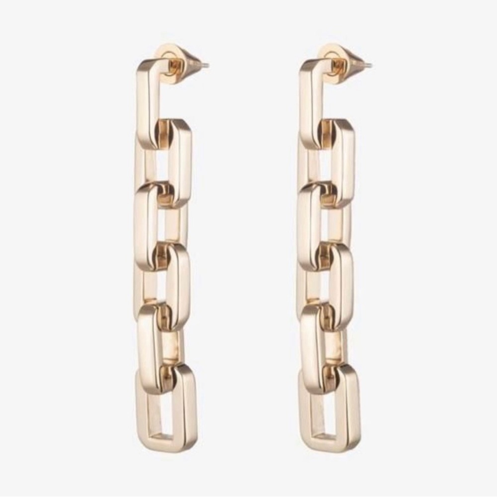 NEW Eddie‎ Borgo Handmade Gold Chainlink Earrings